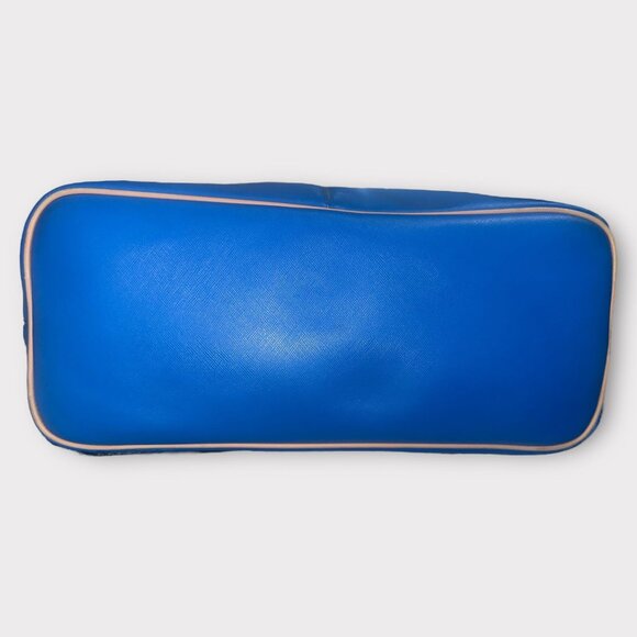 Coach Metro Tote F31326 Blue Leather Tan Trim Shoulder Bag City Shopper Carryall - Picture 7 of 10